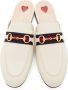 Gucci White Leather Princetown Slippers - Thumbnail 5