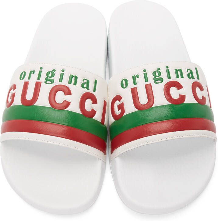 Gucci White 'Original ' Pool Slides