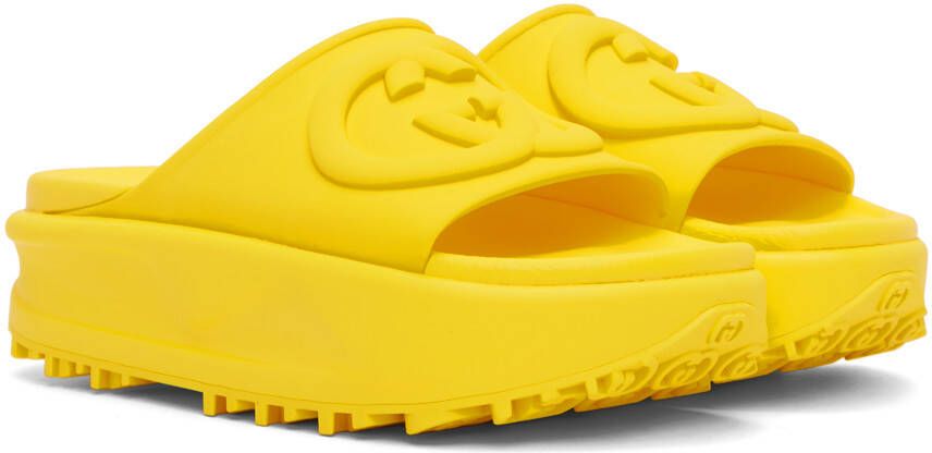 Gucci Yellow Interlocking G Slides