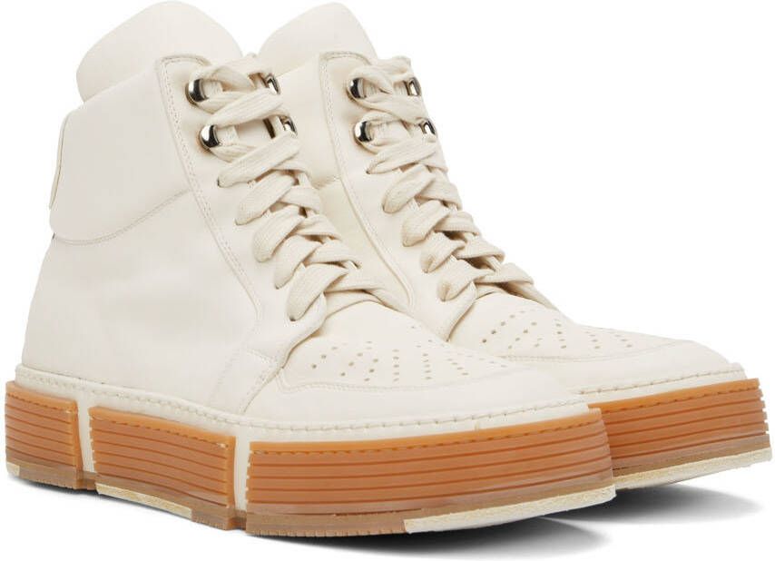 Guidi White Basket High-Top Sneakers