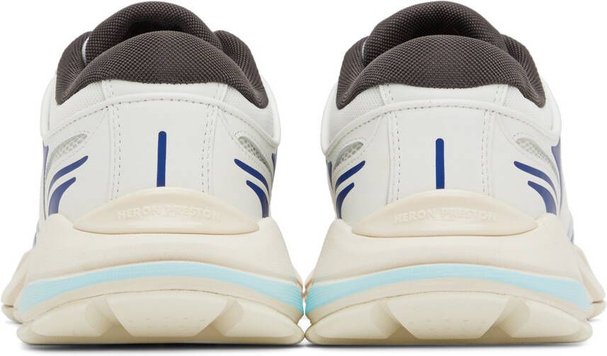 Heron Preston White & Blue Block Stepper Sneakers