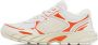Heron Preston White & Orange Block Stepper Low-Top Sneakers - Thumbnail 3