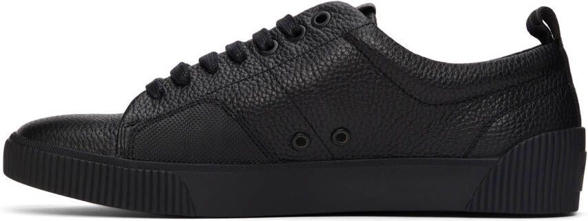 Hugo Black Grained Zero Tenn Sneakers