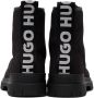 Hugo Black Logo Tape Lace-Up Boots - Thumbnail 2