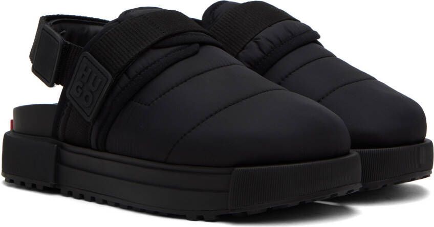 Hugo Black Padded Sandals