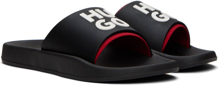 Hugo Black Stacked Sandals