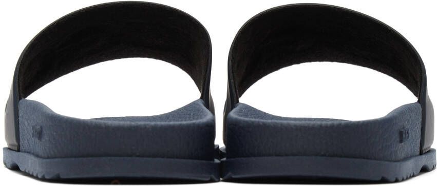 Hugo Navy Plastic Match Slide Sandals