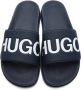 Hugo Navy Plastic Match Slide Sandals - Thumbnail 5