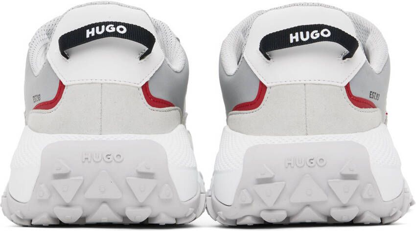 Hugo White Paneled Sneakers