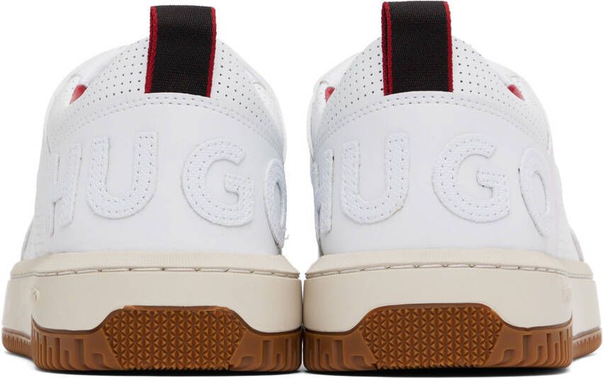 Hugo White Perforated Sneakers