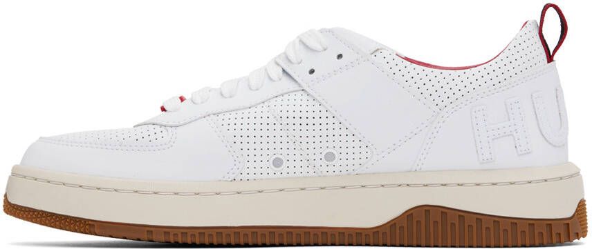 Hugo White Perforated Sneakers