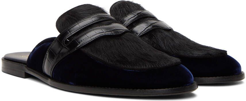 Human Recreational Services Black & Navy Palazzo Mules