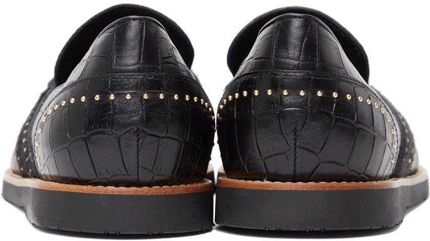 Human Recreational Services Black Croc Del Rey Loafers