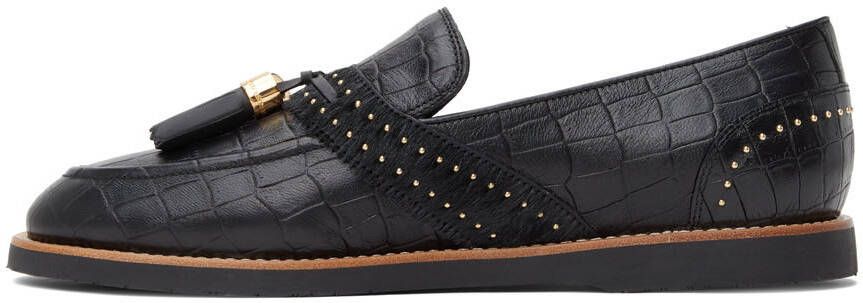 Human Recreational Services Black Croc Del Rey Loafers