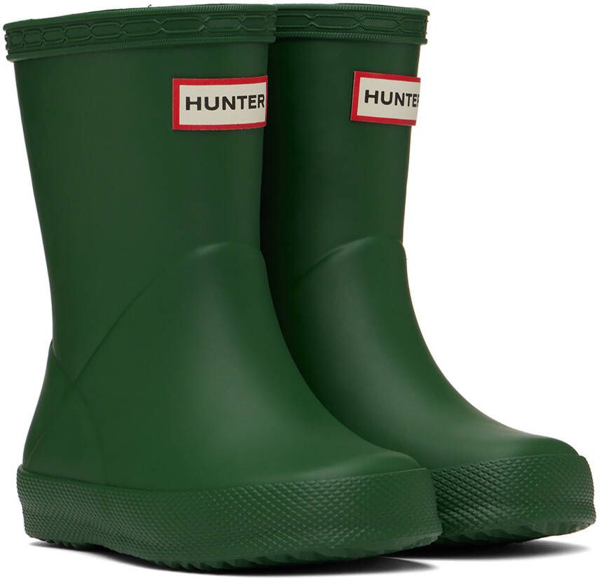Hunter Kids Green First Classic Little Kids Rain Boots