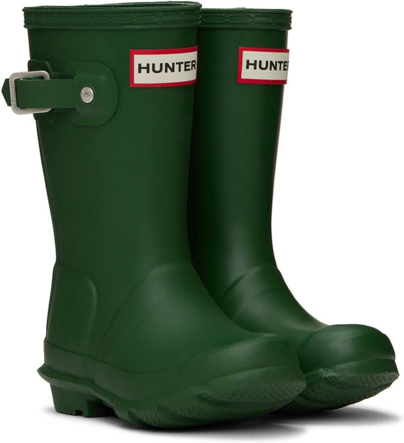 Hunter Kids Green Original Little Kids Rain Boots