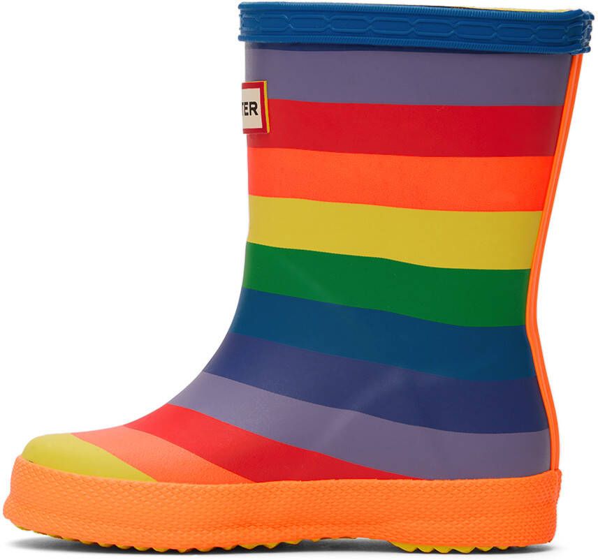 Hunter Kids Multicolor First Classic Rainbow Little Kids Rain Boots
