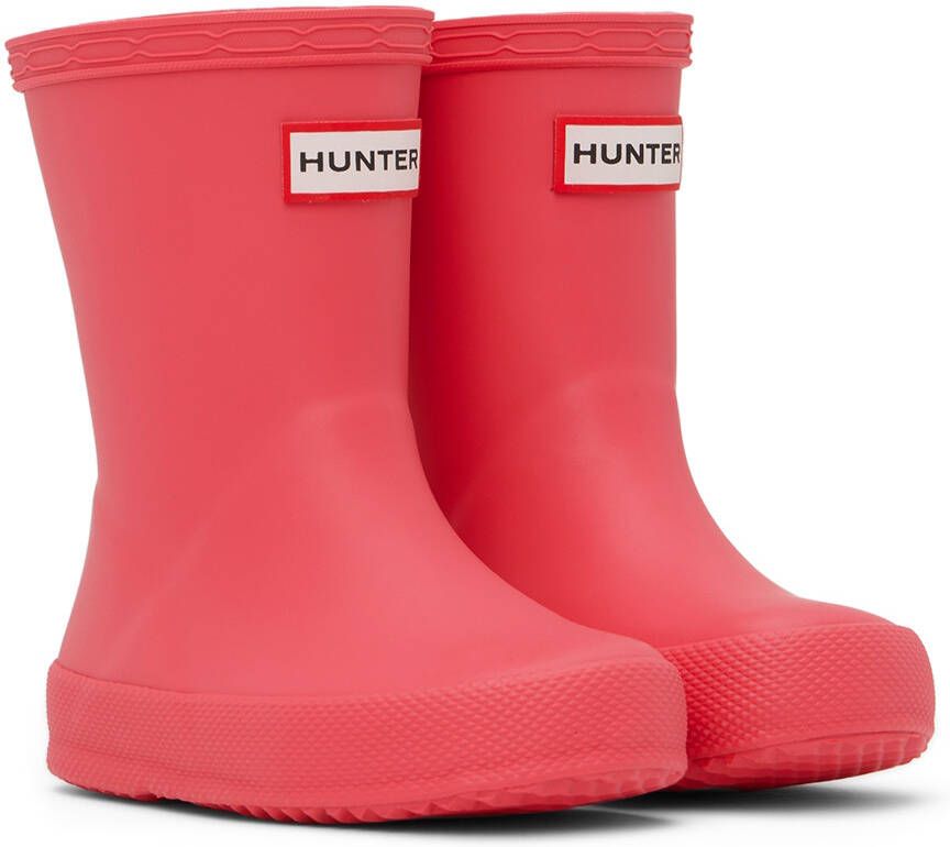 Hunter Kids Pink First Classic Little Kids Rain Boots