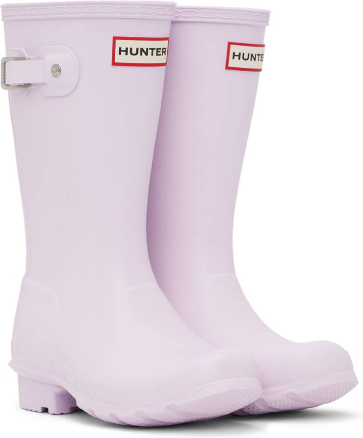 Hunter Kids Purple Original Big Kids Rain Boots