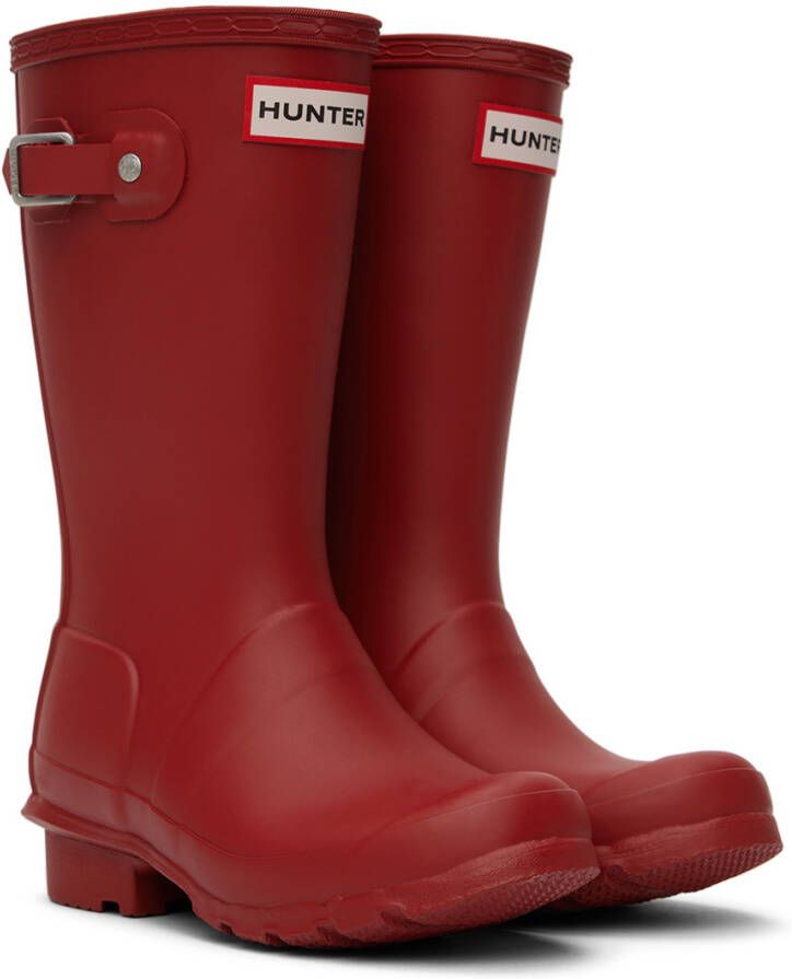 Hunter Kids Red Original Big Kids Rain Boots