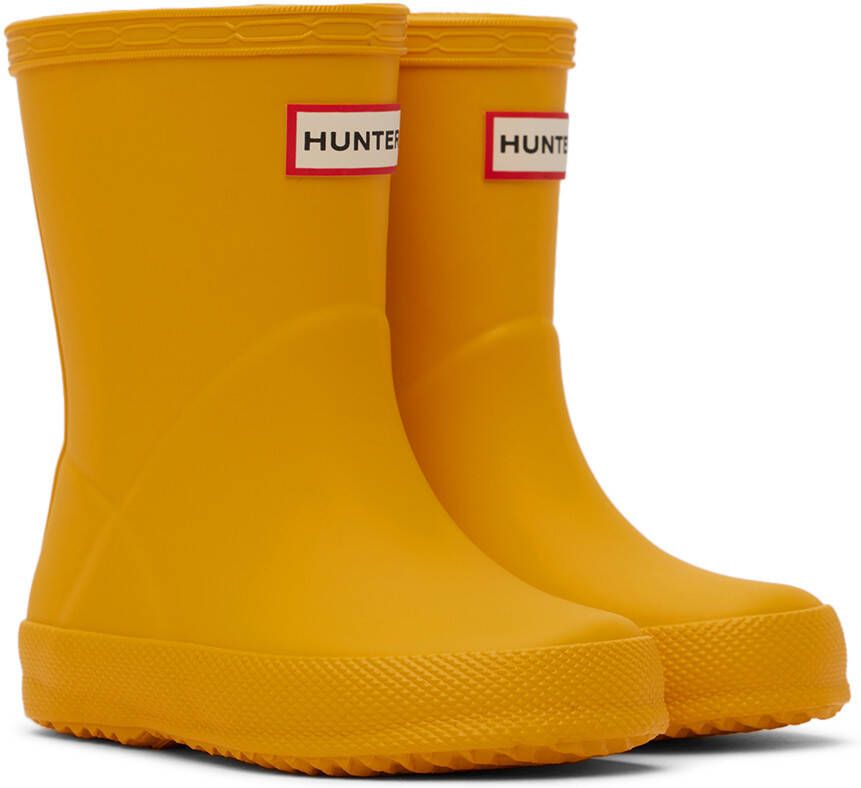 Hunter Kids Yellow First Classic Little Kids Rain Boots