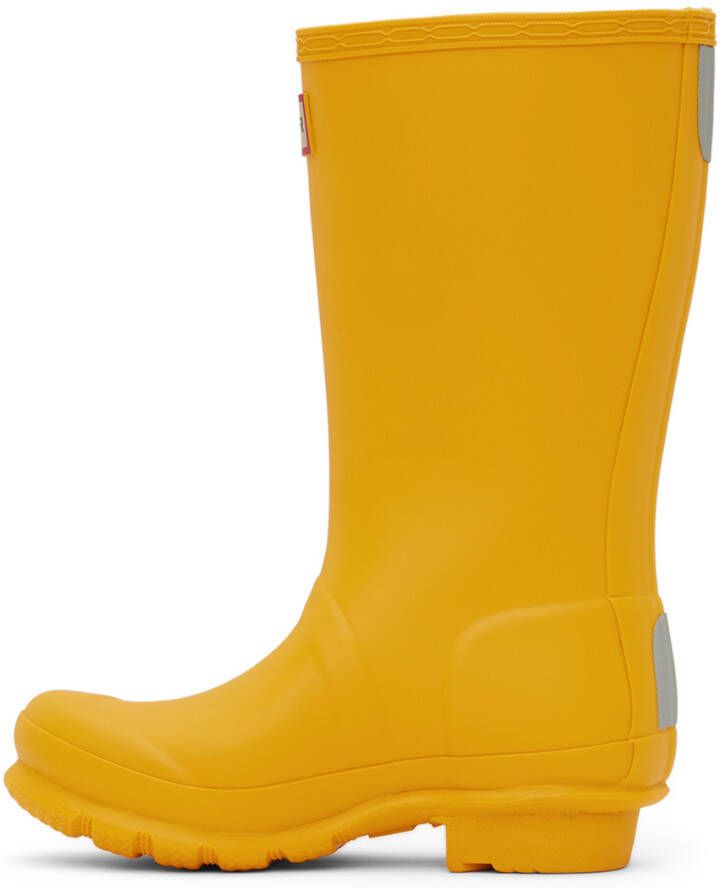 Hunter Kids Yellow Original Big Kids Rain Boots