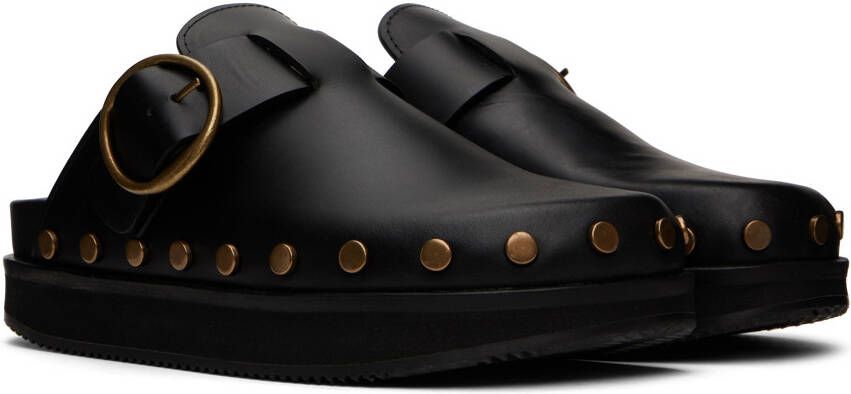 Isabel Marant Black Studded Mirst Loafers
