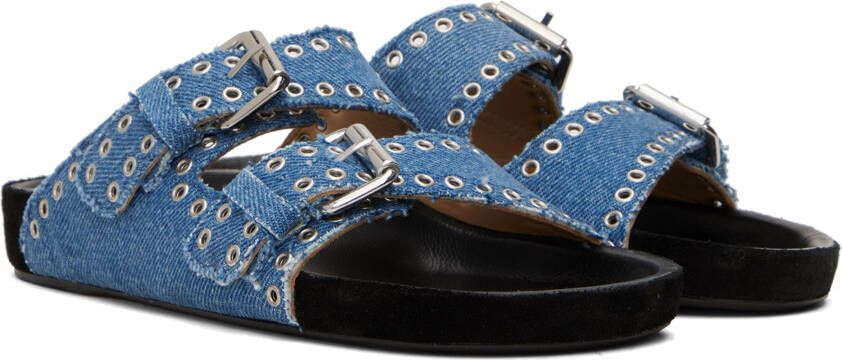 Isabel Marant Blue Lennyo Buckle Sandals