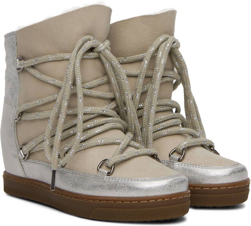 Isabel Marant Gray & Silver Nowles Boots