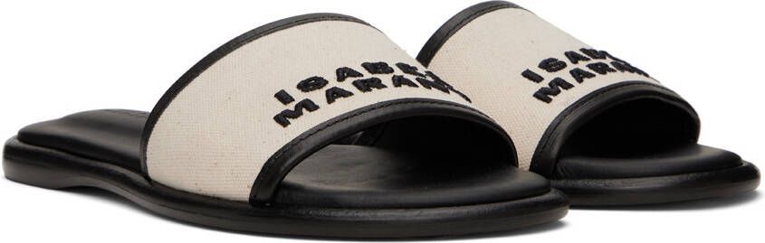 Isabel Marant Off-White & Black Vikee Sandals
