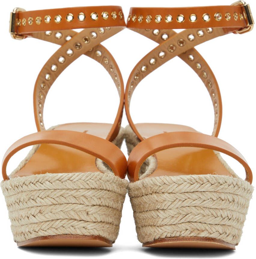 Isabel Marant Tan Messer Wedge Sandals