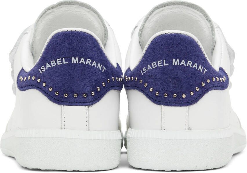 Isabel Marant White & Indigo Studded Beth Sneakers