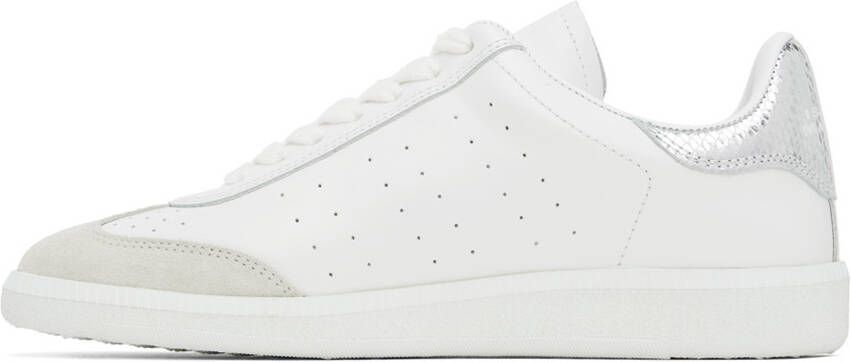 Isabel Marant White & Silver Bryce Sneakers