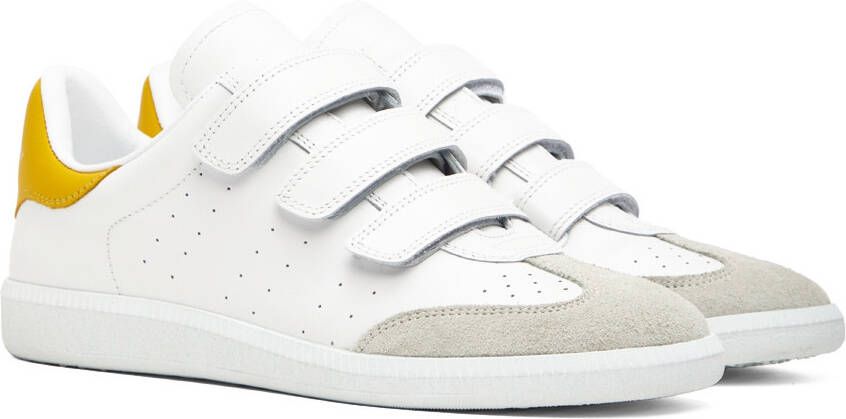 Isabel Marant White & Yellow Beth Sneakers