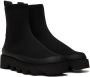 Issey Miyake Black United Nude Edition Bounce Fit-3 Boots - Thumbnail 4