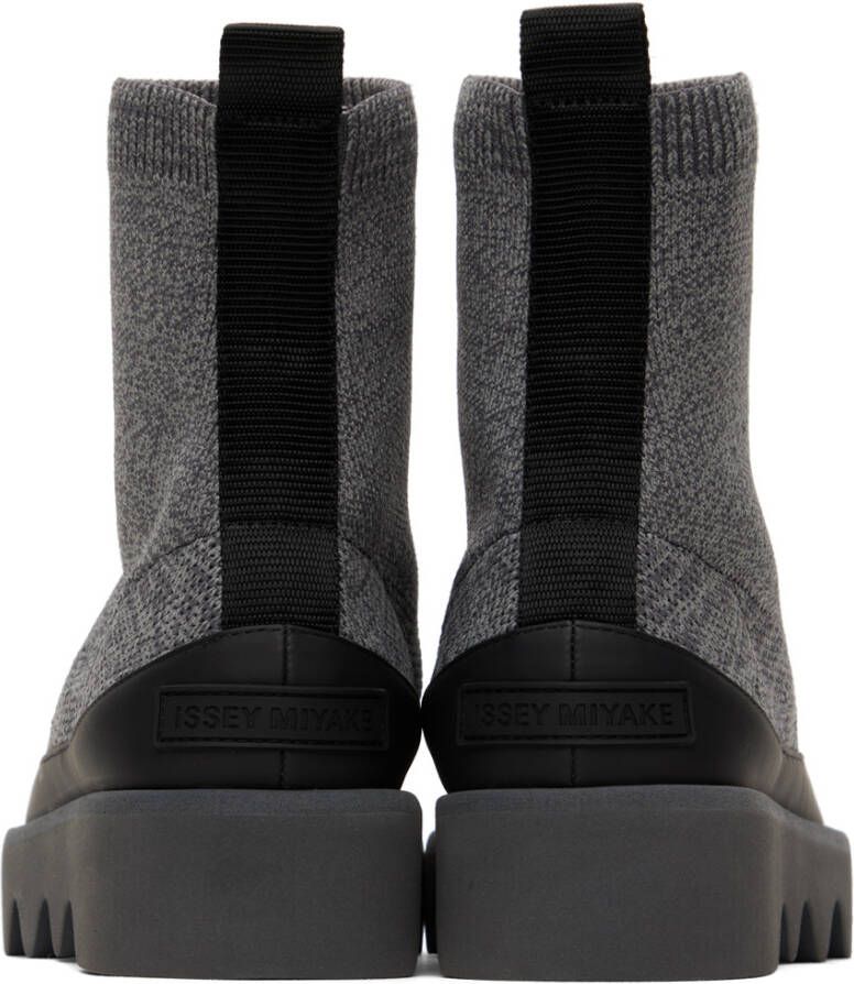 Issey Miyake Gray United Nude Edition Bounce Fit-3 Boots