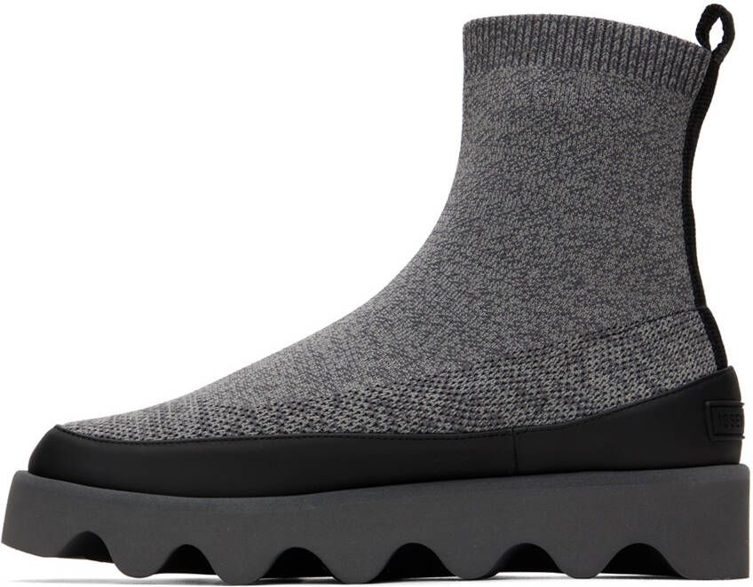 Issey Miyake Gray United Nude Edition Bounce Fit-3 Boots