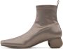 Issey Miyake Taupe United Nude Edition Carve Boots - Thumbnail 3