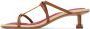 Jacquemus Brown & Pink Le Raphia 'Les Sandales Basses Pralu' Heeled Sandals - Thumbnail 3