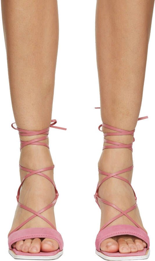 Jacquemus Pink 'Les Sandales Adour' Heeled Sandals