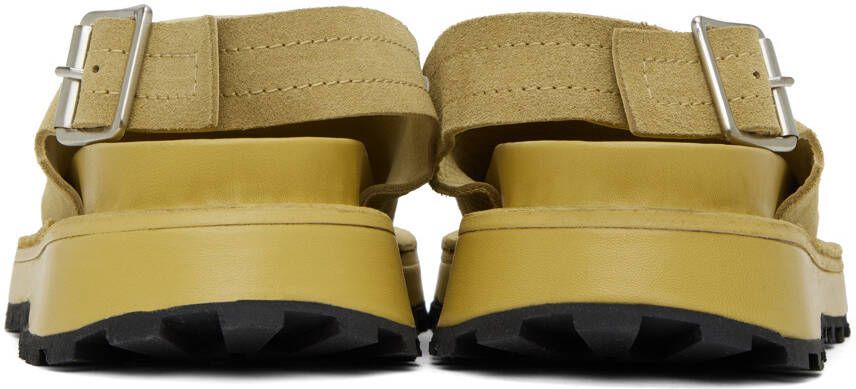 Jil Sander Beige Reverse Suede Sandals