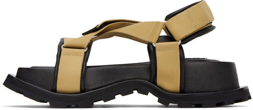 Jil Sander Beige Webbing Sandals