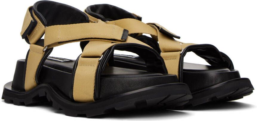 Jil Sander Beige Webbing Sandals