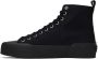 Jil Sander Black Canvas High-Top Sneakers - Thumbnail 3