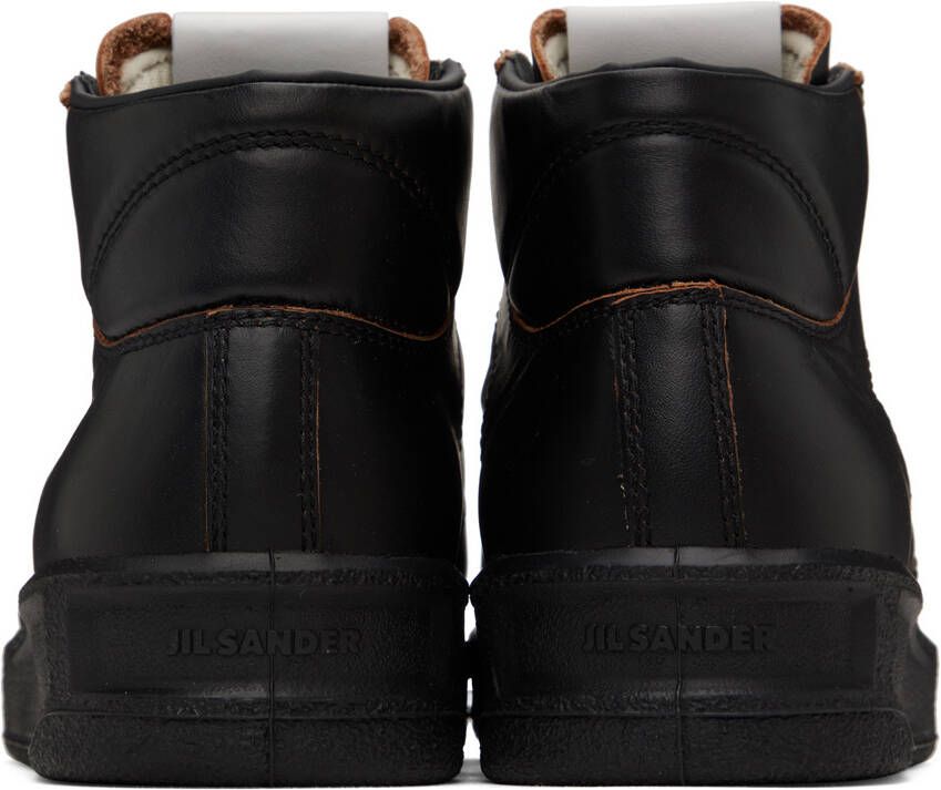 Jil Sander Black Lace-Up Sneakers