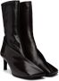 Jil Sander Black Leather Ankle Boots - Thumbnail 4
