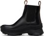 Jil Sander Black Leather Ankle Boots - Thumbnail 3