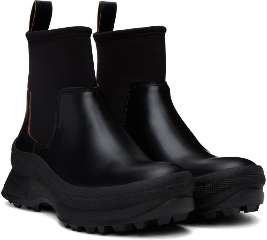 Jil Sander Black Leather Chelsea Boots