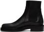 Jil Sander Black Leather Chelsea Boots - Thumbnail 3