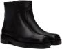 Jil Sander Black Leather Chelsea Boots - Thumbnail 4